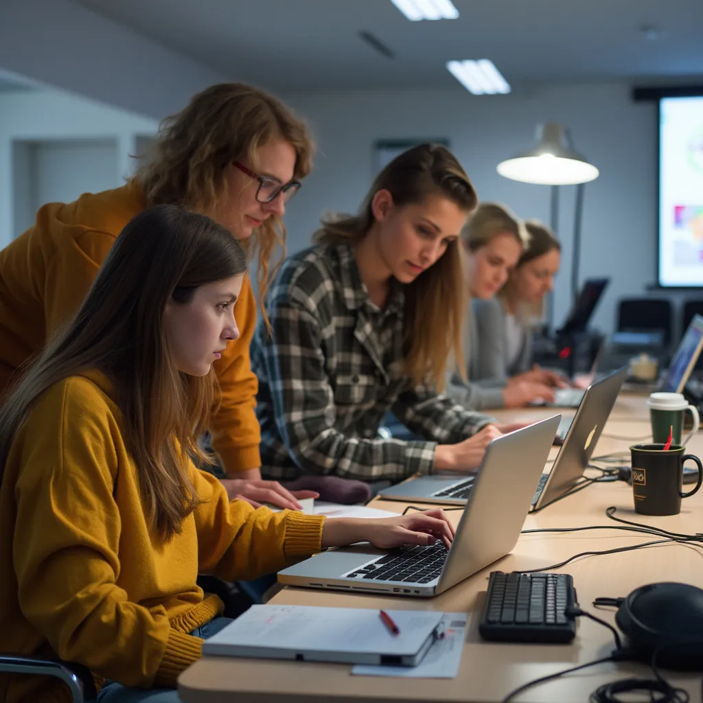 Personas programando IA